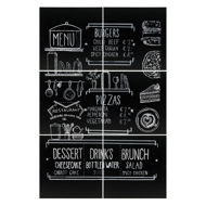 Picture of SQUARE FRAMELESS WALL CHALKBOARDS, BLACK - PACK OF 6